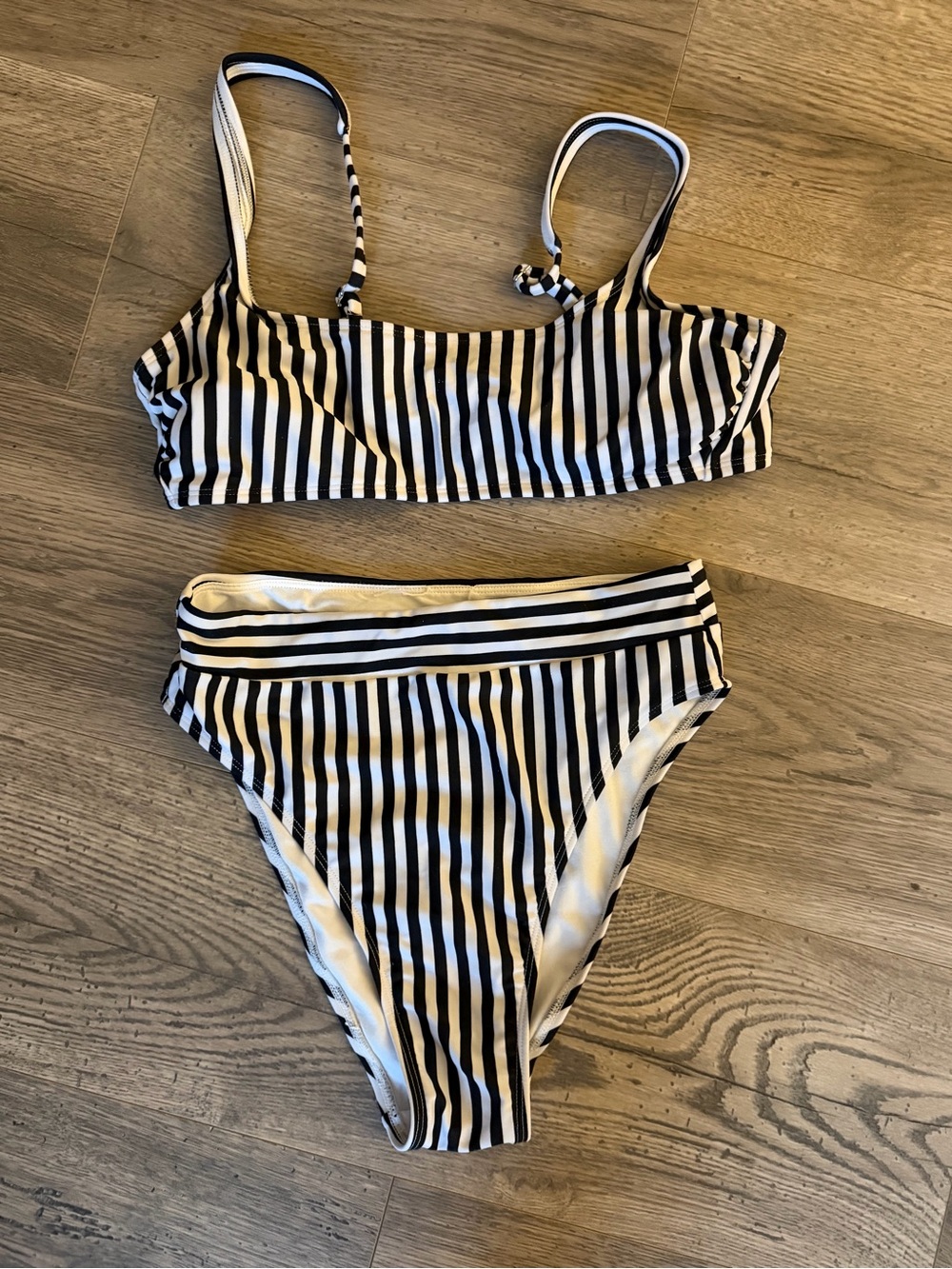 Target Black and White Striped Two-Piece Bikini